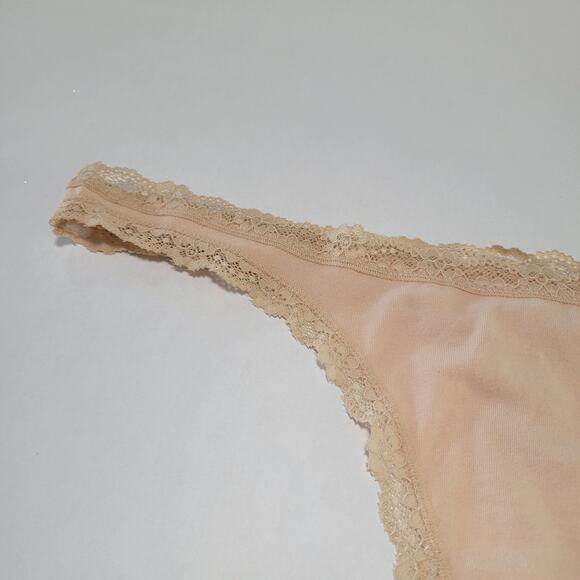 Jenni Women's Lace-Trim Thong Underwear Panties Chai NWT Plus Size XXL - Picture 3 of 5